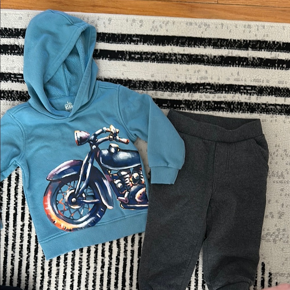 Kids Headquarters Blue and Gray Joggers Soft Knit Sweatpants
